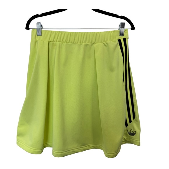 Adidas A-Line Skirt with Contrast Stripes Yellow - Picture 3 of 12